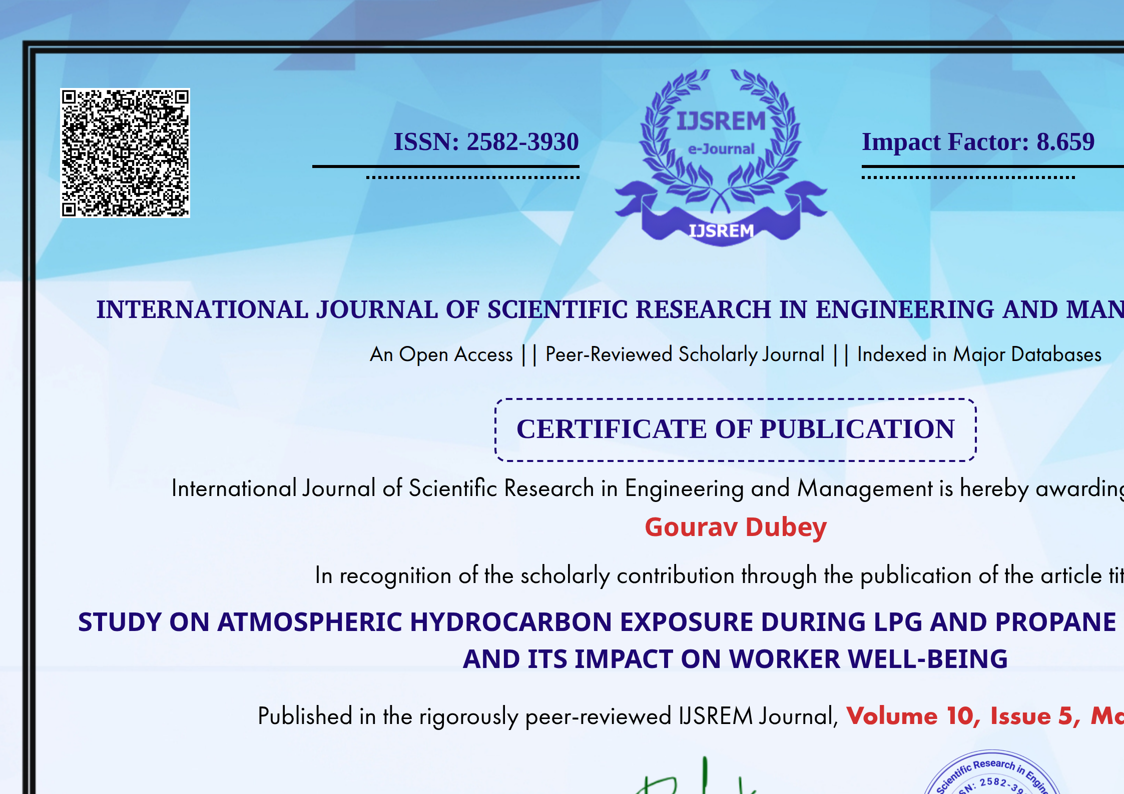 STUDY ON ATMOSPHERIC HYDROCARBON EXPOSURE DURING LPG AND PROPANE ...
